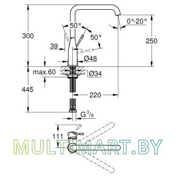 Смеситель Grohe Essence 30269A00 (тёмный графит) картинка 2